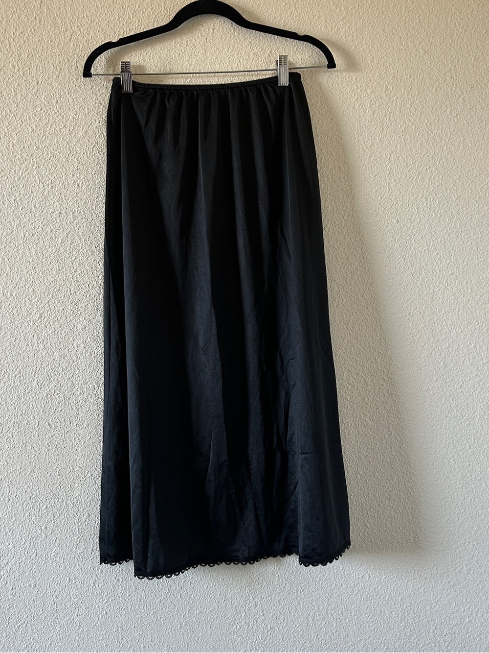 VTG USA Montgomery Wards Maxi Slip Dress Women’s Large Black